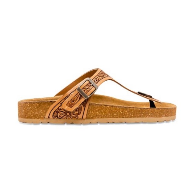 MYRA SANDALS GRASHIUS WESTERN HAND - TOOLED SANDALS | Leather - Picture 2 of 7